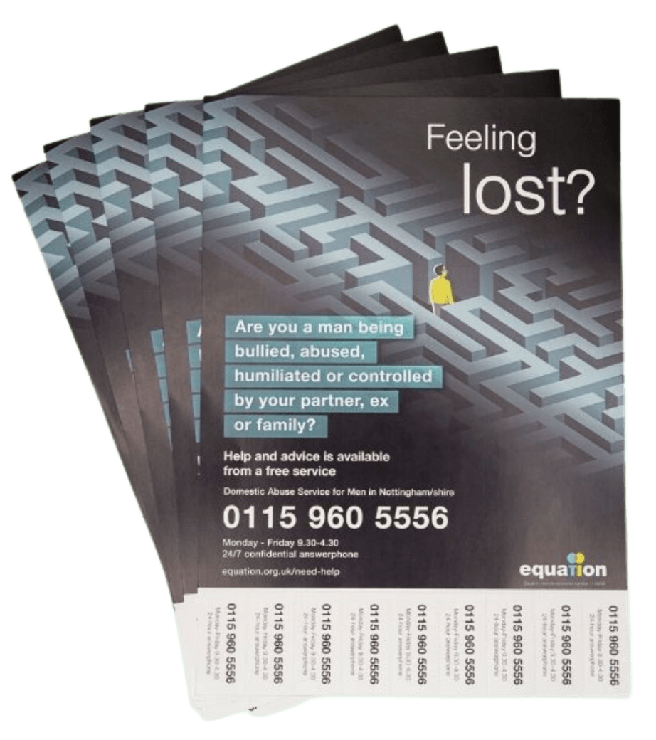 Domestic Abuse Posters for Men - supplied singularly